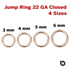 Rose Gold Filled 22 GA Closed Jump Ring, (RG/JR22C)
